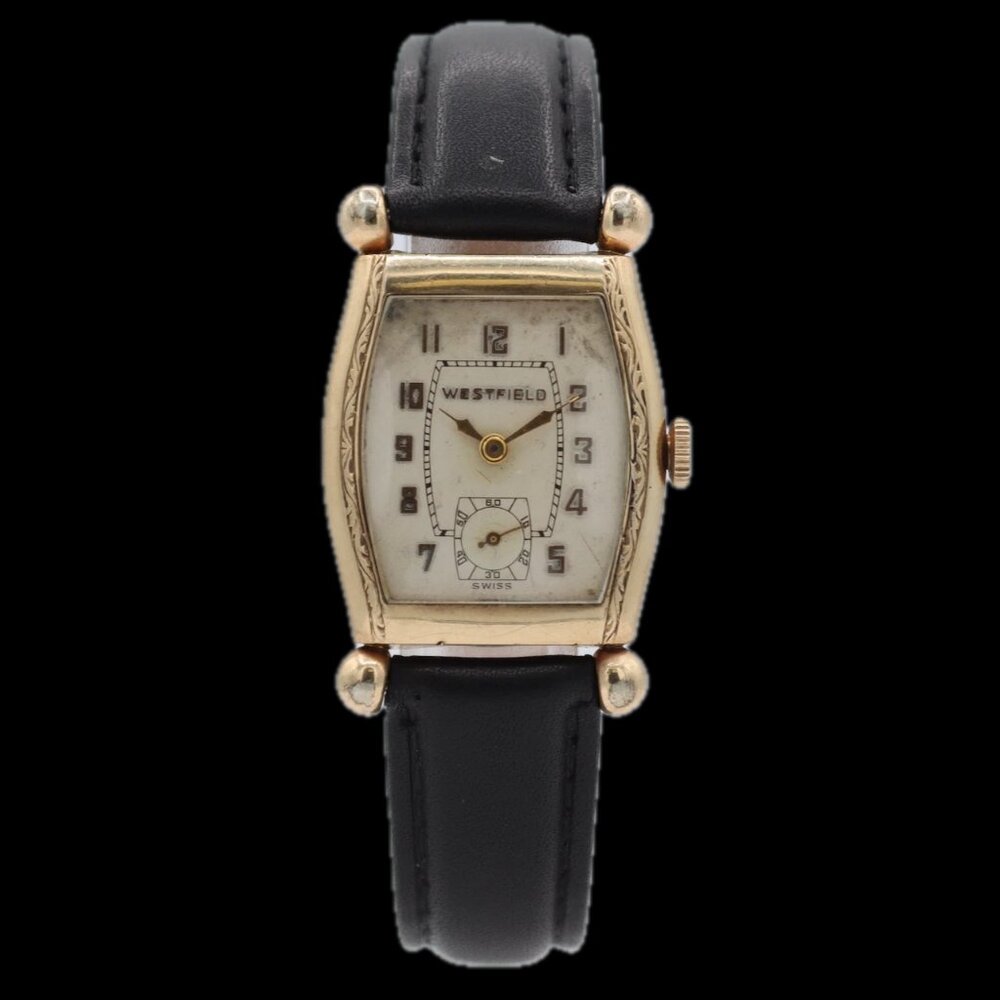 Vintage 25mm Westfield Air King Men's Mechanical Wristwatch 10ZC Swiss Two Tone